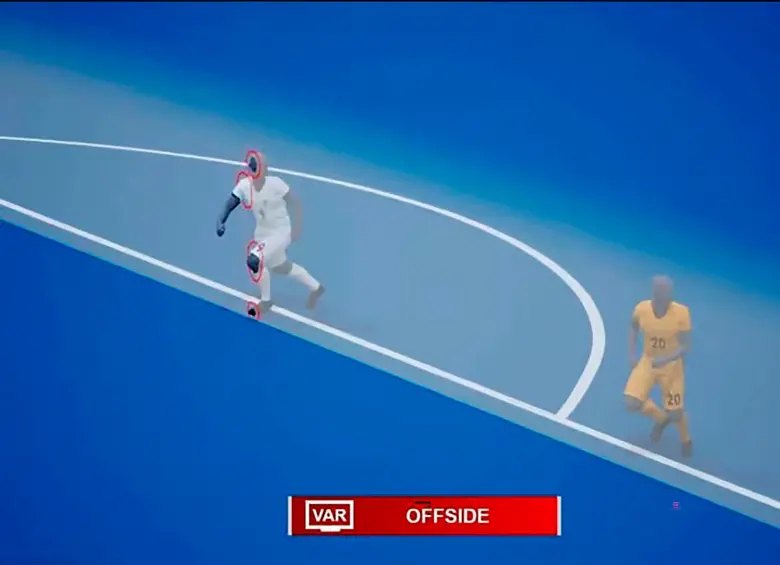 Reconstrucción 3D de una jugada de fuera de juego con la tecnología semiautomática SAOT